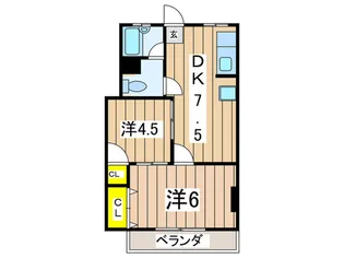 野毛山パ-クマンション【4階】の間取り