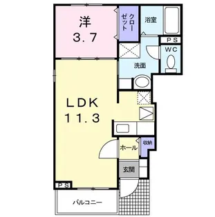 ソラティーオ【1階】の間取り