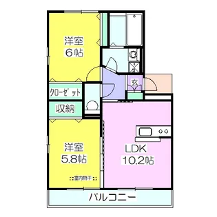 ウインザー大槻B【3階】の間取り
