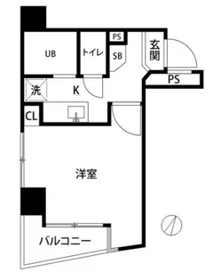 スカイコート新宿曙橋第2【12階】の間取り