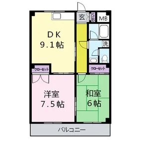 オーシャンヒルズ【2階】の間取り