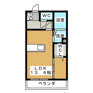 カルチェ・ジュネ【2階】の間取り