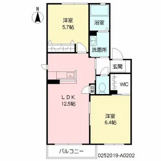ミル・フラーズ【2階】の間取り