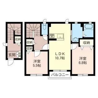 l’escale 7 D【2階】の間取り