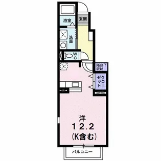 リヴァーヒルズKI【1階】の間取り