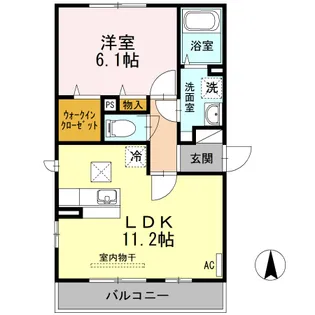 ディアハウス【1階】の間取り