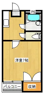 スズランハイツ中石原【2階】の間取り