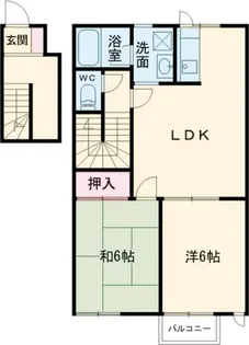 エクスカリバーフラッツII【2階】の間取り