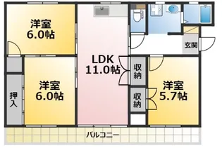 ブルーム豊栄【1階】の間取り