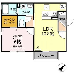 クレールコートII【1階】の間取り