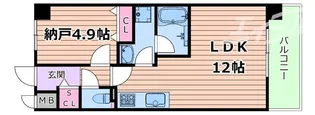 プラウディア今里【4階】の間取り