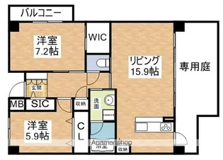 L’Sレジデンス吹田【1階】の間取り