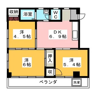 メゾン淀川【3階】の間取り