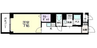 パークサイド 毛利【4階】の間取り