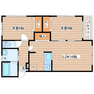 グリーンエイト【2階】の間取り