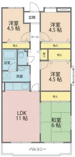 キアリア・ヒルズ【5階】の間取り
