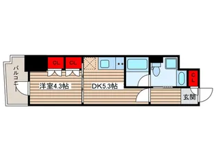 クロスレジデンス日本橋本町【6階】の間取り