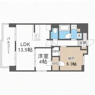 Fujiman南森町【4階】の間取り