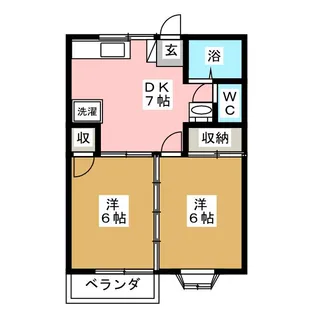 フラッツTO-1【2階】の間取り