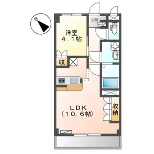 スカイハイツN【1階】の間取り