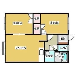 コーポおくのC【1階】の間取り