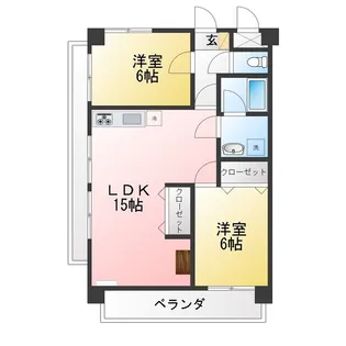 エステート富貴ノ台【3階】の間取り