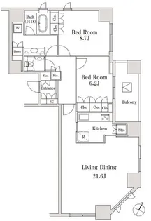 LaSante一番町【9階】の間取り