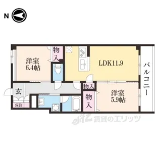 シャーメゾン京都六角大宮【2階】の間取り