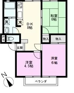 アーバンハイツMORI 1号館【2階】の間取り
