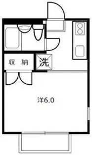 山口ハイツC棟【2階】の間取り