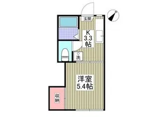 サンライズコーポ 幕張本郷II【1階】の間取り