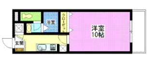 ウエストコートクロズミ【1階】の間取り