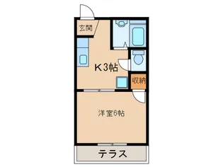 メゾン栗林【1階】の間取り