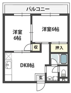 ハイツプライム【4階】の間取り