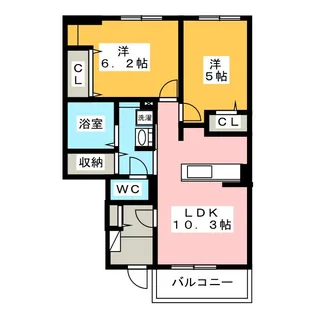 プリートン B【1階】の間取り