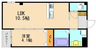 ハーヴェスト久留米【1階】の間取り