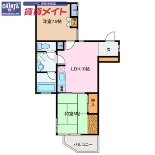 フジタ第二鳥羽マンション【5階】の間取り