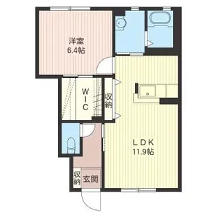 クロワールC【1階】の間取り