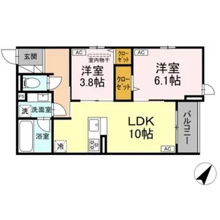 U Residence 森野【2階】の間取り