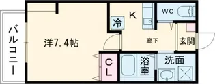 寺地町東ジーイー・サンク【4階】の間取り