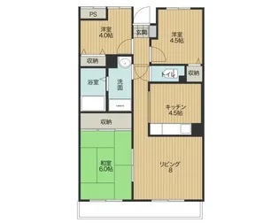 伊島第2コーポラス【2階】の間取り