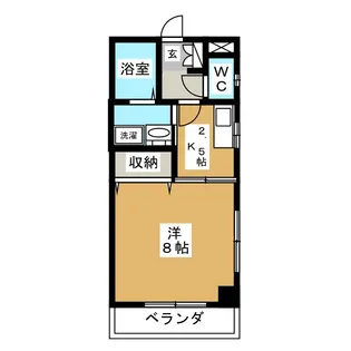 青山コーポB【2階】の間取り