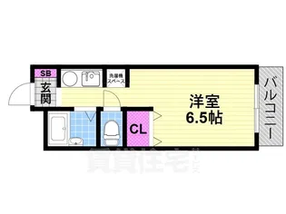 ステュディオ灰塚【1階】の間取り
