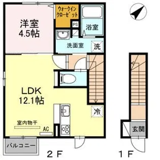 ヴェルソレイユ【2階】の間取り