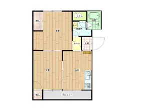北城町アパート【2階】の間取り