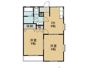 ルナハイツI【2階】の間取り