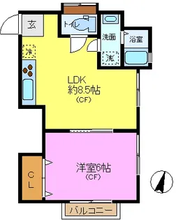 ホワイトハイツ【2階】の間取り