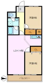 ニックハイム横浜鴨居【2階】の間取り