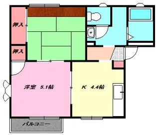 エスポワールB【1階】の間取り