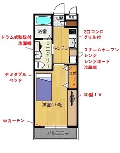 レセナII【備品付き】【2階】の間取り